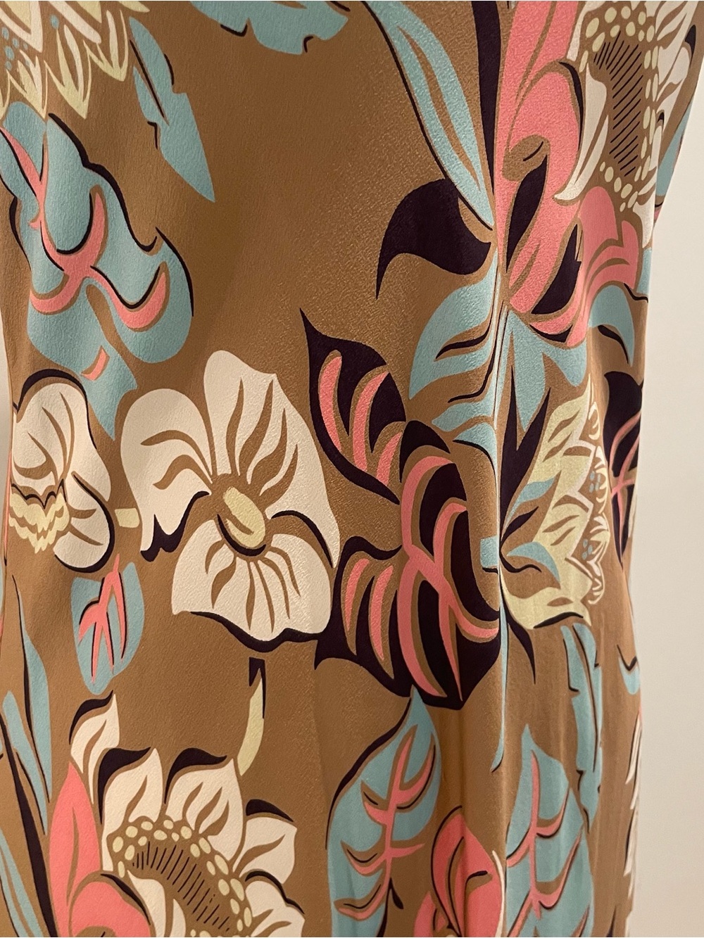 Avanti Floral 100% Silk Slip Dress